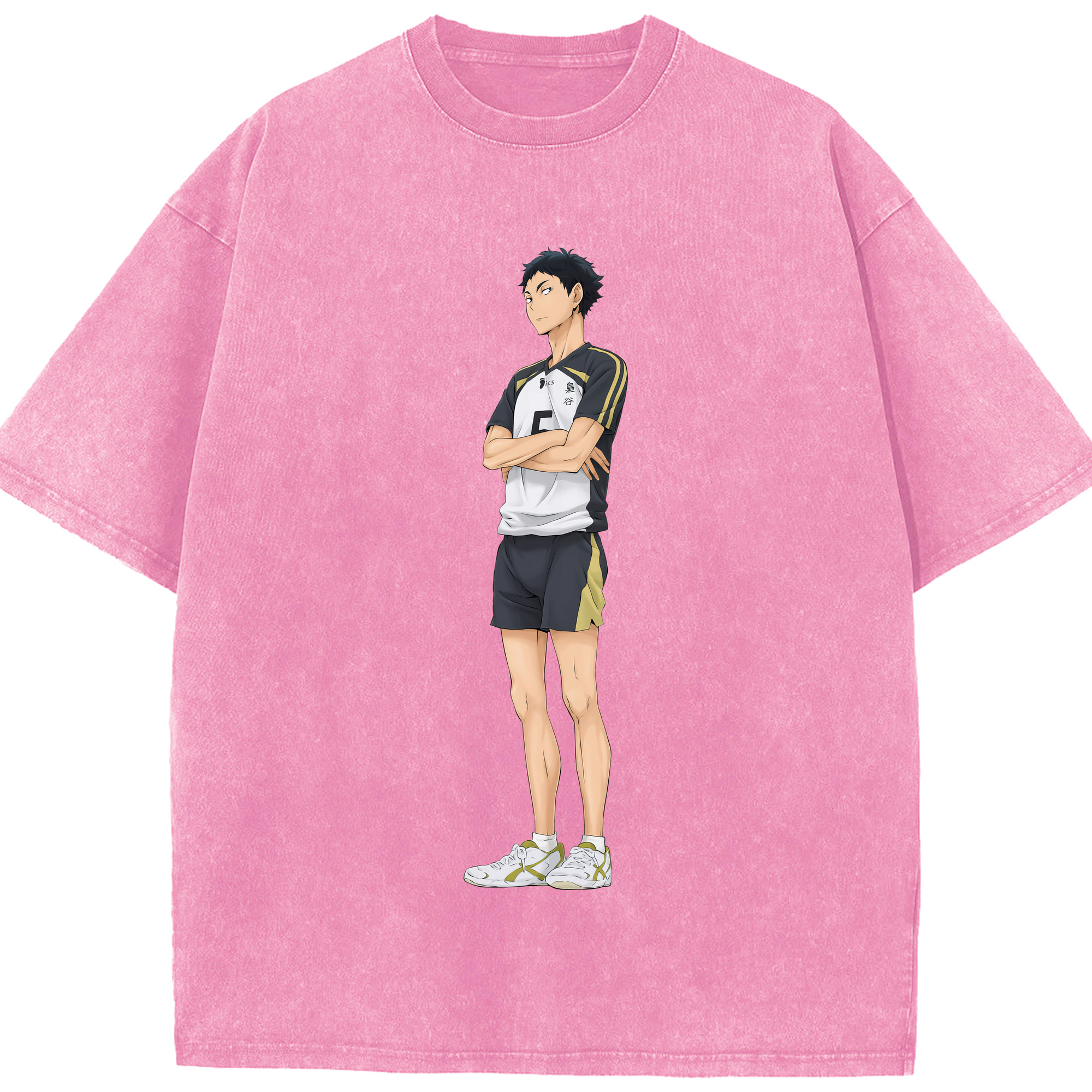 （画像用） ハイキュー!! Haikyu!! 綿100% ヴィンテージ風 半袖Tシャツ（フロントプリント）